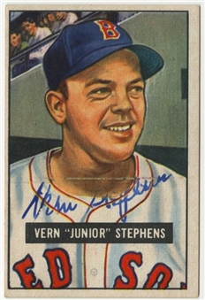 1951 Vern Stephens Signed Bowman Card (JSA)